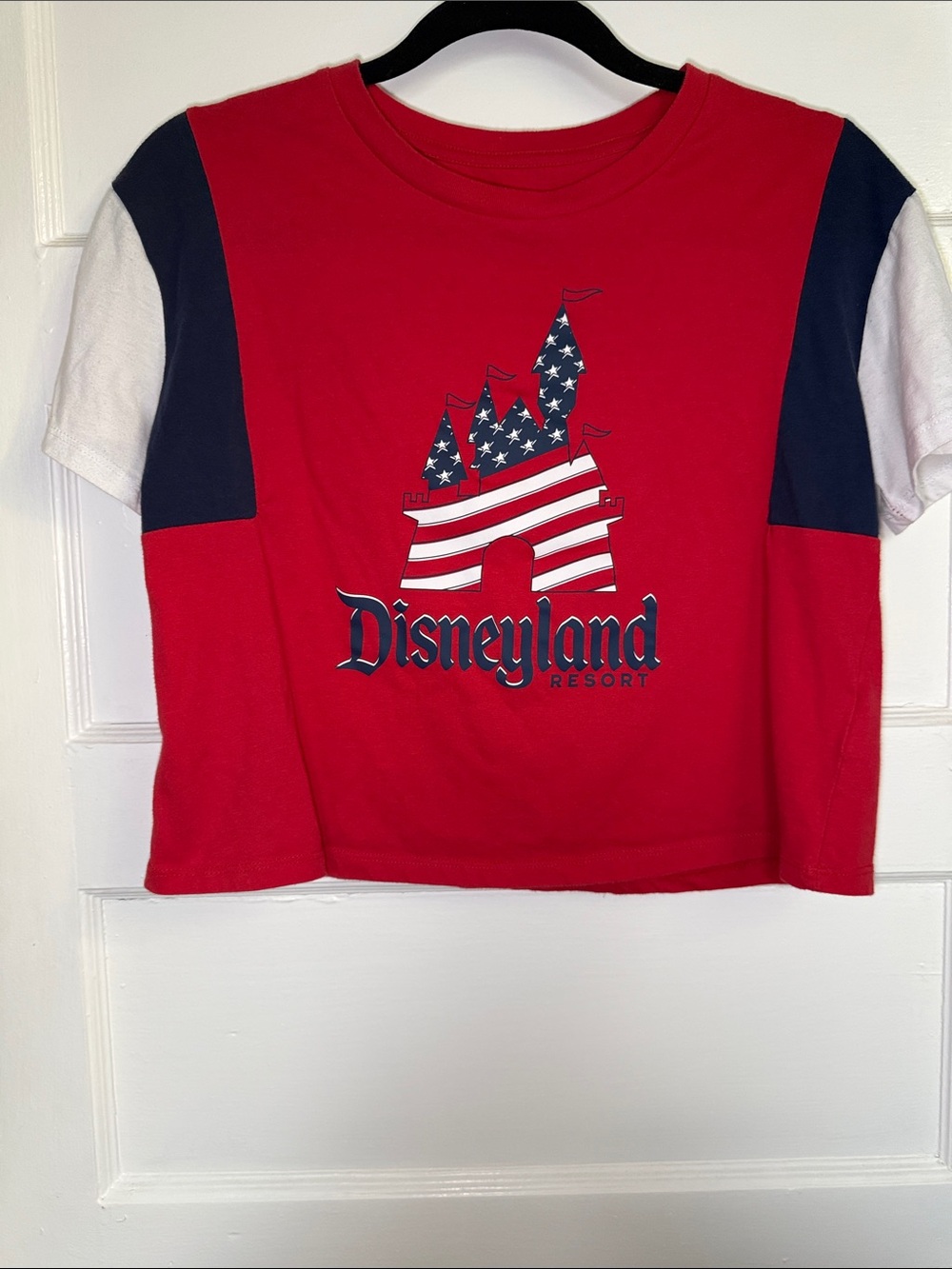 Disneyland Resort Red Navy White Patriotic Castle Tee